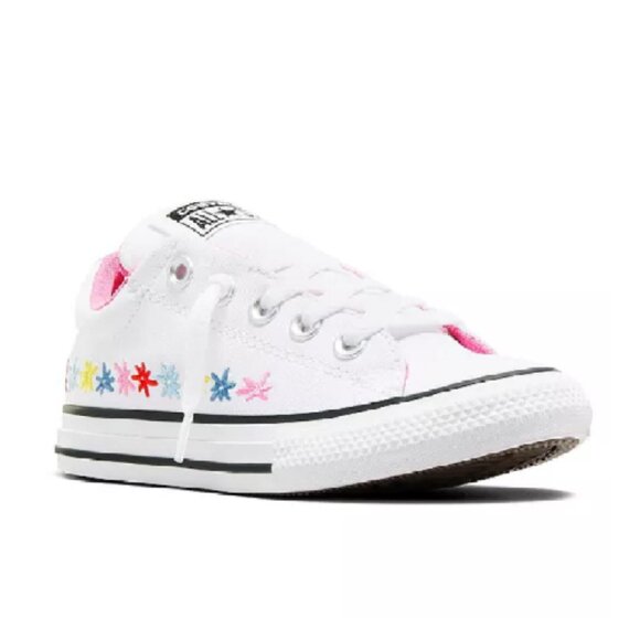 Converse Kids' Chuck Taylor All Star Street Low Sneaker Little Kid Shoes,White 3 - Picture 1 of 1
